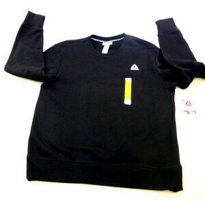 Reebok Classic Black Crewneck Sweatshirt L 80% Cotton 20% Polyester New With Tag